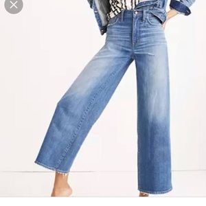 Madewell WideLeg Crop Jean: Button Front Edition